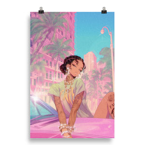 “Taurus in Vice City(Miami)” Poster Print