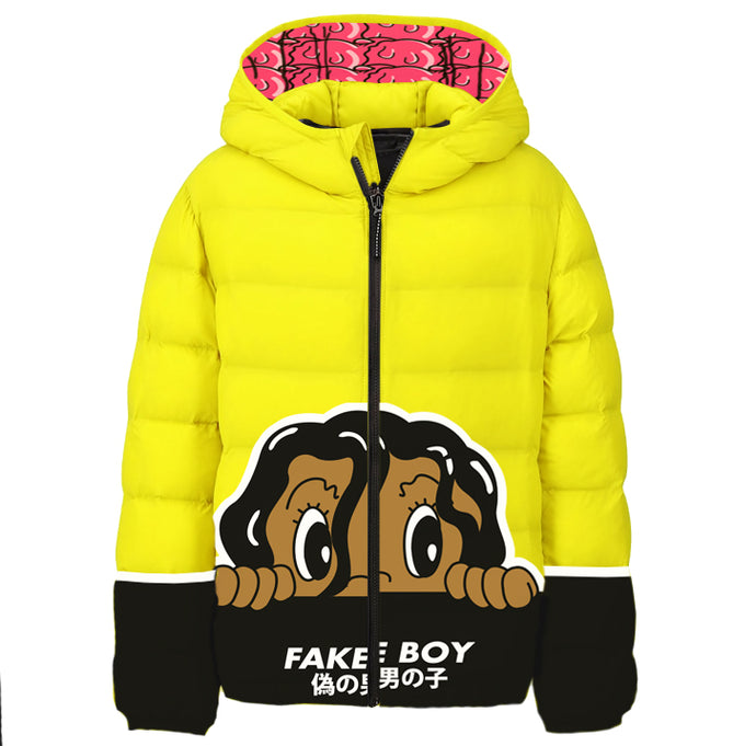 FAKE BOY Hooded Puffer Jacket