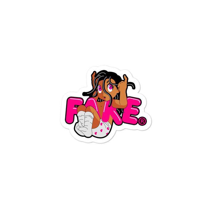 FAKE Logo Sticker